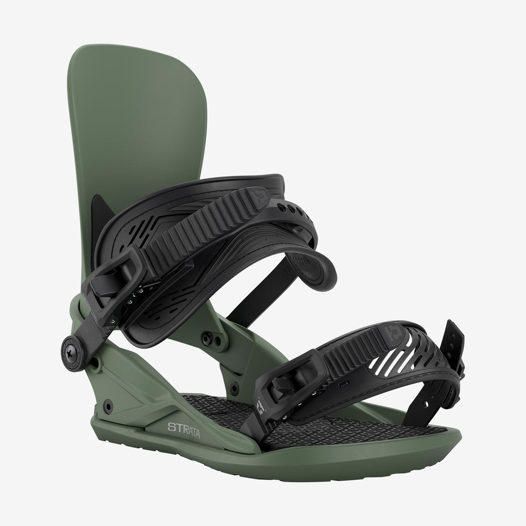 スノーボード UNION BINDING 22/23 STRATA GREEN M Strata Men's Snowboard Binding | Union Binding Company