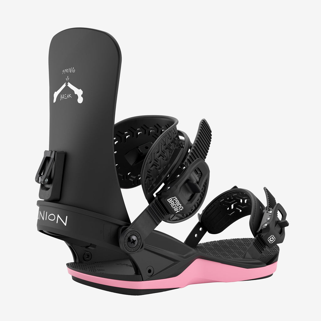 limited edition snowboard see-thru union contact bindings Force Classic (The Bomb Hole Edition) ESS Board Store and now available in a womens model for the first time ever Union Contract Pro Snowboard Binding